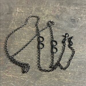 Black Chain‎ Eyeglasses Holder with Glasses Charms
